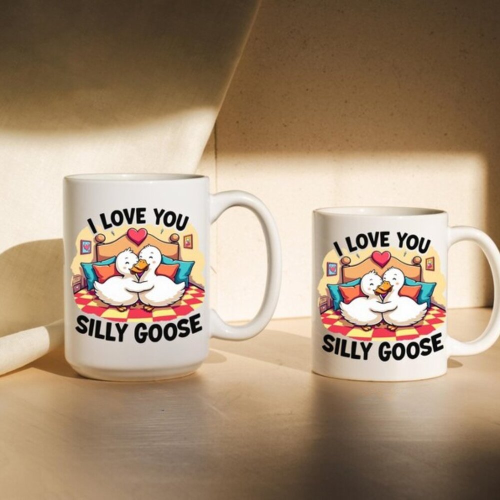 Cute Gifts for Girlfriend, I Love You Silly Goose,Gift for Wife Romantic,Goose73